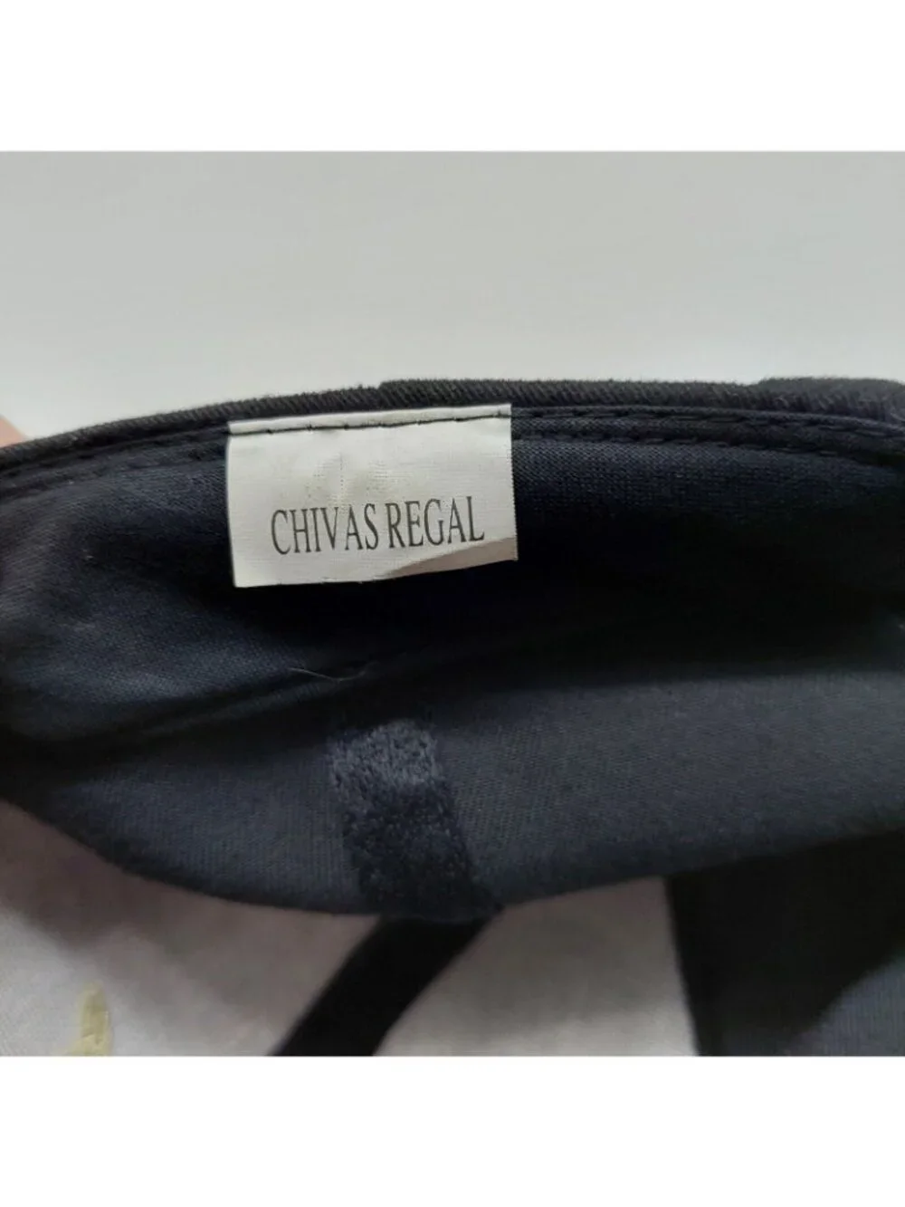 Chivas Regal Scotch Black Strapback Cap Gold Metallic Logo